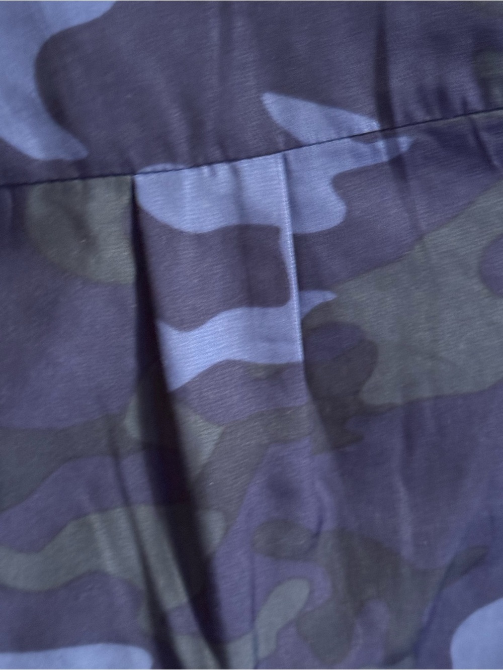 Women’s Gap Blue Camouflage Long-Sleeve Shirt dress - Picture 7 of 9